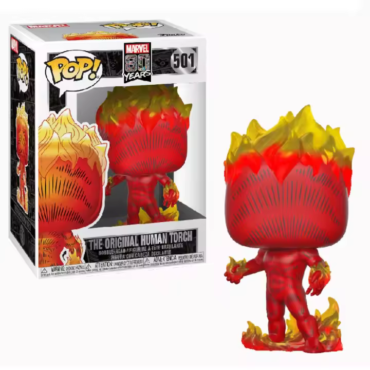 Funko Pop! Marvel 80th - La Antorcha Humana (primera apariencia), 42653, Nº501 - 1