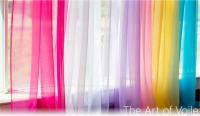 Cortinas De Tulle Sólido Colorido Transparente 100% Poliéster Para Dormitorio Cocina Sala De Estar Habitación De Niños Clase Magnolia Rod Pocket - details 0