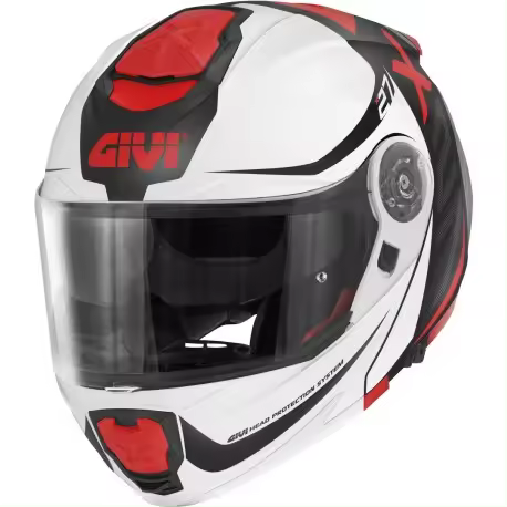 Casco Modular Givi X27 Dimension Blanco Negro Rojo - 1