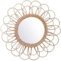 Girasol circular de espejo decoración Boho mimbre maquillaje - details 0