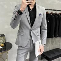 Traje De Boda Para Hombre De Alta Calidad Dos Piezas Traje De Negocios Casual Banquete Ensemble De Lujo Con Pantalones - details 6
