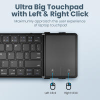Teclado Bluetooth Plegable Recargable Jomaa Con Touchpad Para Tablet iPad Soporte De Lenguajes Hebreo Coreano Ruso Compatible Con Laptop Y Tablet - details 1