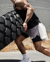 Shorts De Verano 2023 Para Hombre Deporte Fitness Running Doble Capa Quick-drying Two-in-One Estilo Casual Cierre Con Cordón - details 6