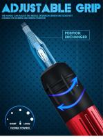 Kit De Máquina De Tatuaje Inalámbrica Con Pluma Rotativa Batería De 1600mAh 20 Piezas De Agujas De Tatuaje Mixtas Pantalla Digital Potencia - details 2