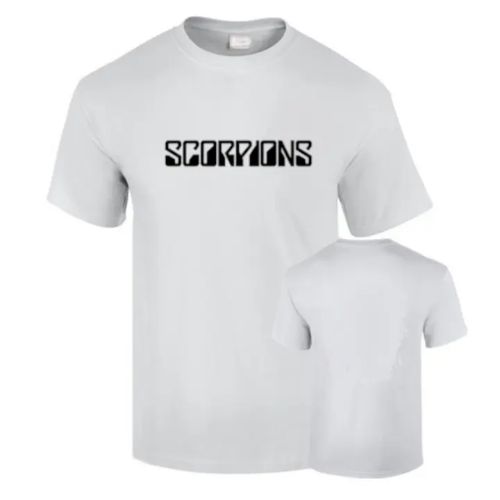 Camiseta Premium Scorpions Musica Hard Rock Heavy Metal 190grs blanca o negra 100% algodon Unisex - 1