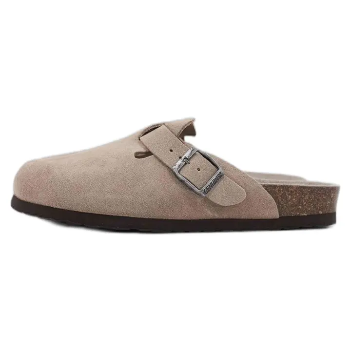 Zuecos Genuins Riva Velour para mujer en color beige - 1