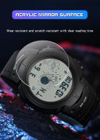 Reloj Militar De Moda Para Hombre SANDA Resistente Al Agua Deportivo Al Aire Libre Reloj Digital LED De Pulsera Con Luz Trasera Resistente Al Shock - details 11