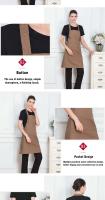 Delantal De Cocina Delgado Y Cómodo Para Mujer Y Hombre Delantal De Chef Para Barbacoa Restaurante Bar Tienda Salones De Belleza Estudios Uniforme - details 3