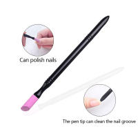 Herramienta De Manicura 1pc/5pcs Pedicura Stone Pusher De Uñas Sandía De Uñas Art Pen Remover Cutícula Trimmer Buffer - details 1