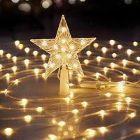 1PC 198 LED Luz De Estrella Cascada Con 8 Modos Cargado Por USB Y Control Remoto Luz De Camping Para Interior Y Exterior Decoración De Navidad - details 9