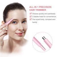 Recortadora de vello, adecuada para cejas faciales, nariz, orejas y vello corporal, depiladora todo en uno, unisex, afeitadora de doble hoja, con batería - details 3