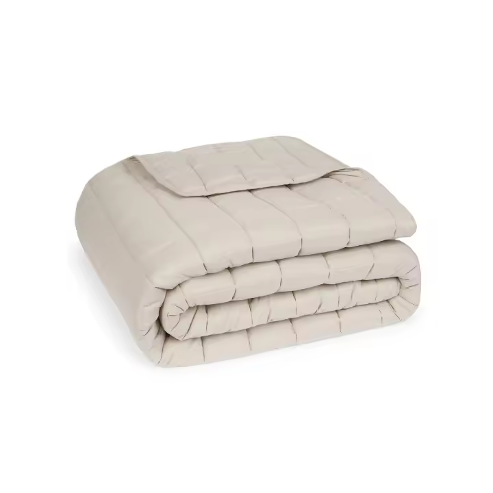 TEXTURA Colcha acolchada a cuadros de 10cm Micra color beige - 1