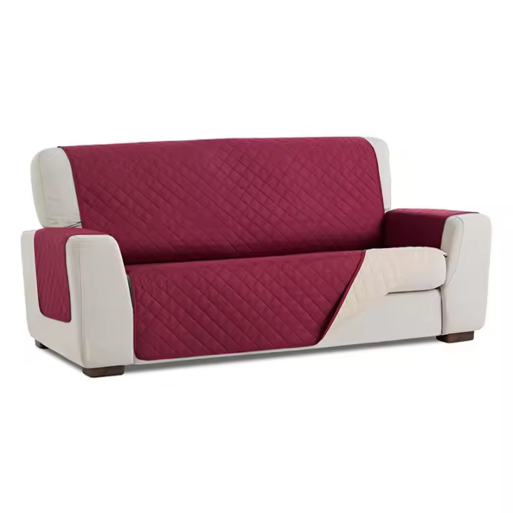 Salvasofá Couch Cover Reversíble Sofá 2 Plazas, Malva / Beige. MAXIFUNDAS FUNDAS DE SOFA & CHAISE LONGUE - 1