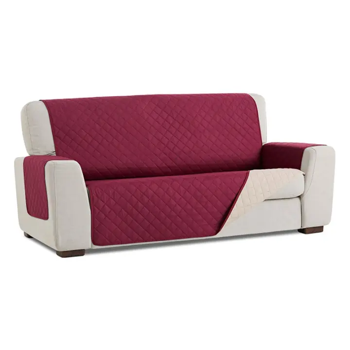 Salvasofá Couch Cover Reversíble Sofá 2 Plazas, Malva / Beige. MAXIFUNDAS FUNDAS DE SOFA & CHAISE LONGUE - 1
