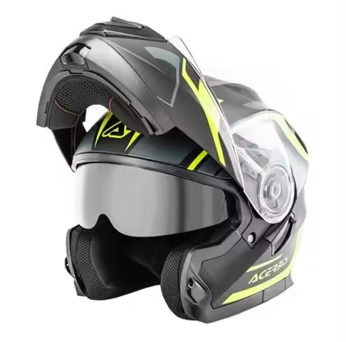 Casco Acerbis Serel Negro Amarillo talla M - 1