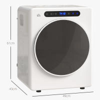 HOMCOM Secadora de Evacuación 4 KG Secadora de Ropa 1000W Función Antiarrugas Función Esterilizar Temporizador Pantalla LED Táctil Tambor Inox Blanco - details 2