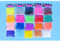 Bolsa De 300 Piezas De Banda De Goma Colorida Para Juguetes De Puzle DIY Y Pulseras Arcoíris Para Niños Juguetes Tejidos Y Horquillas - details 2