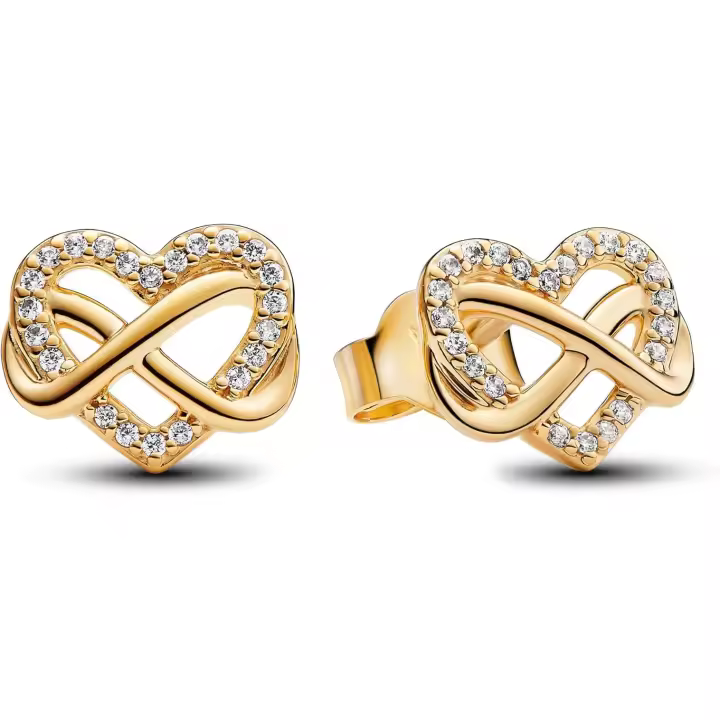 Pendientes Pandora Moments con corazón infinito,Incluye Caja Original - 1