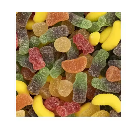 VIDAL Cocktail Mix 1Kg aprox 375 uds Mix con azucar de plátano, piña, fresa, naranja, cola, cereza.Sabor a Plátano, piña, narnja, cola y cereza. sin gluten  sin grasa sabor original Vidal garantizado - 1