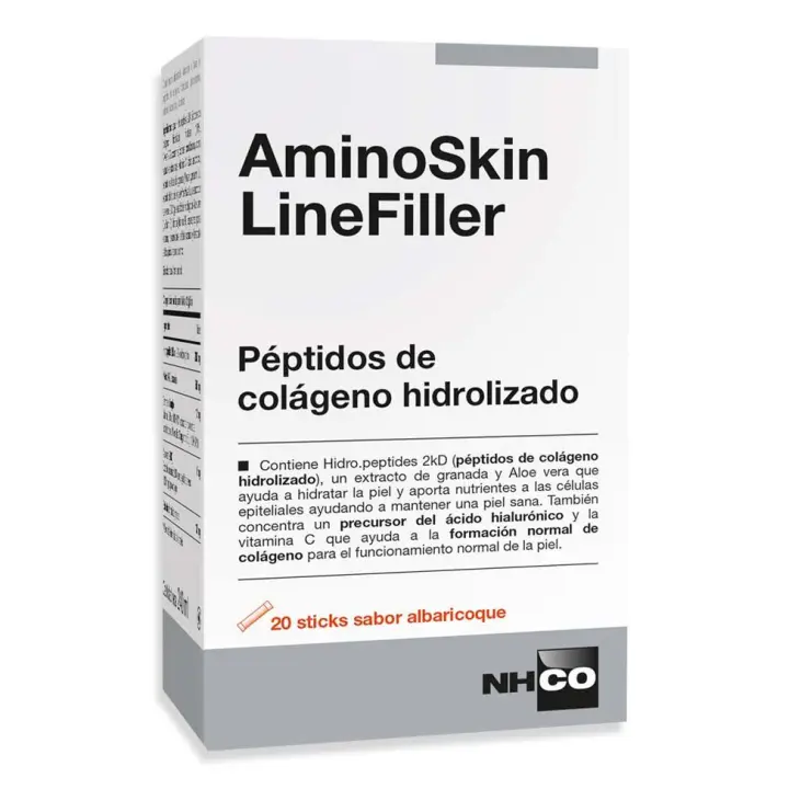 AMINOSKIN LINEFILLER - COLAGENO ARRUGAS - NHCO - CHIESI  20 STICKS SABOR ALBARICOQUE - 1