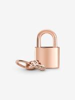 Pandora - Charm colgante de candado y llave - Baño de oro rosa de 14 k - details 0