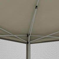 Carpa plegable gazebo plegable 3x3m con Paredes laterales y Bolsa de Transporte, Maple y Canvas Oxford, beige, ¡Perfecta para fiesta en El Jardín y eventos! - details 1