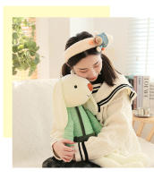 Muñeco De Peluche Conejo Con Orejas Largas Y Correa Juguetes De Peluche Para Niños Regalo De Cumpleaños Muñeco De Ropa - details 2