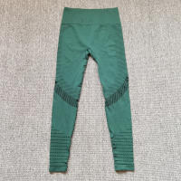 Pantalones De Yoga Sin Costuras Cintura Alta Para Mujer Leggings De Gimnasio Deporte Fitness Control De Abdomen Running Workout Tights Elásticos De Nylon Y Spandex - details 6