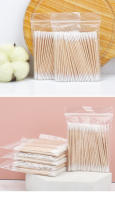300/500pcs Algodón Swabs Doble Cabeza Con Palitos De Madera Médicos Para Nariz Y Oídos Limpiador Microbush Herramienta De Belleza Para Maquillaje - details 9