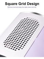 Aspiradora De Uñas Profesional MOSKANY 80W Baja Ruido Recogedor De Polvo Para Manicura Y Pedicura Herramientas De Cuidado De Uñas - details 5