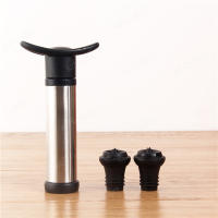Tapa De Vino Con Bomba De Vacío Accesorios De Barra Sellador Aerator Negro Silicone Ecológico Para Mantener El Vino Fresco - details 0