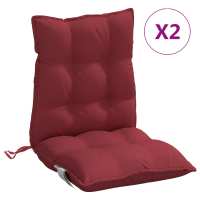 vidaXL Cojines de silla de respaldo bajo 2 uds tela Color Antracita,  Verde,  Negro y mas Cojín Decorativo de Asiento Cojines de muebles de salon - details 8