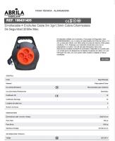 FABRILAMP - ENROLLACABLE 4 Enchufes Cable 5m Cobre C/termostato de Seguridad 3250W Máx. Negro/Naranja - details 0