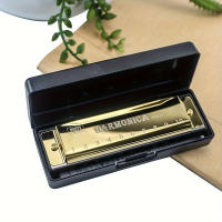 Harmonica Cromática De 10 Agujeros De Metal Para Principiantes Instrumento De Viento Con Estuche Wrap Regalo Adecuado - details 0