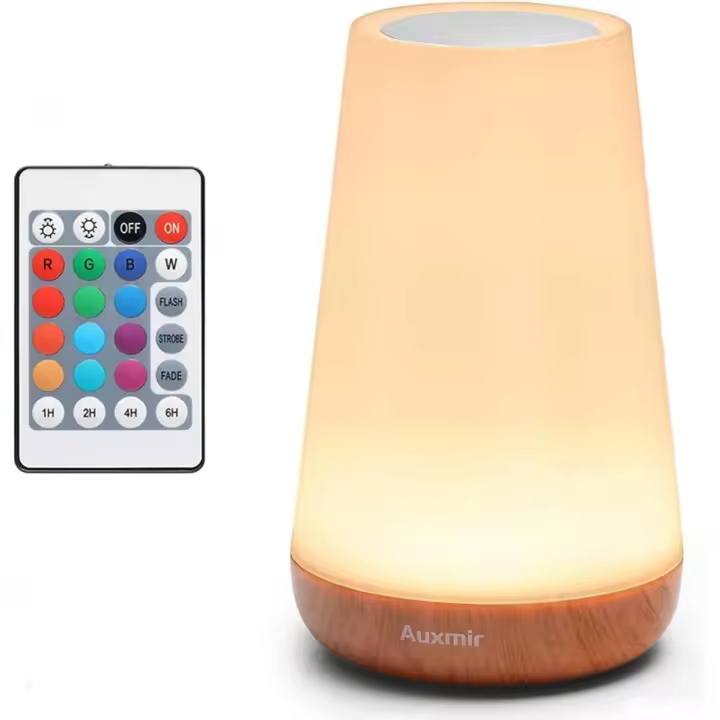 Lámparas de Mesita de Noche, Recargable 1800mAh with USB, Luz Nocturna LED sin Cable, Remote Control y Tacgil, Temporizador, 13 Colores de Luz, para Dormitorio Quitajes, claro [Clase de eficiencia energética F] - 1