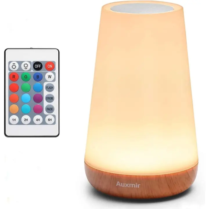 Lámparas de Mesita de Noche, Recargable 1800mAh with USB, Luz Nocturna LED sin Cable, Remote Control y Tacgil, Temporizador, 13 Colores de Luz, para Dormitorio Quitajes, claro [Clase de eficiencia energética F] - 1