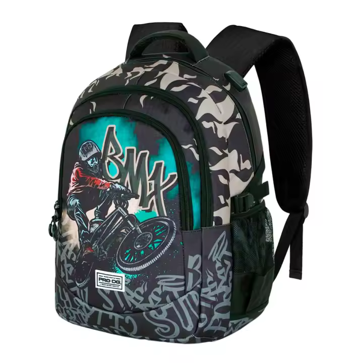 PRODG Rise - Mochila Escolar Impermeable Running Plus para Portatil y USB. Multicolor - 1