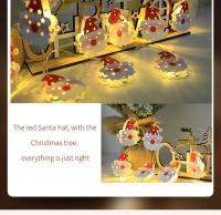 Cadena De Luces LED De Navidad Con Santa Claus Reindeer Y Payaso Decoración De Año Nuevo 2024 Regalo De Navidad Luz De Adorno De Navidad - details 7