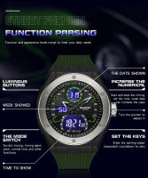 Reloj Deportivo De Lujo Para Hombre SANDA Dual-Display Quartz LED Digital Impermeable Cronógrafo Electrónico Con Pantalla LED Y Cuarzo - details 9