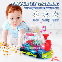 Coche De Juguete Transparente Para Niños Con Luz Sonido Y Música Juguete Educativo Para Bebés Coche Eléctrico Con Engranajes Tren Juguetes Para Niños De 0-12 Años - details 1