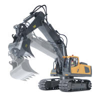 Excavadora RC 1/20 2.4GHz 11CH Vehículo De Construcción Para Niños Juguete Educativo Con Luz Y Música Control Remoto a Distancia De 30m ABS Li-battery - details 5