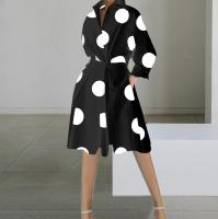 Vestido Casual De Mujer Para Otoño Con Cuello En V Y Mangas Largas Diseño Sencillo Y Colorido A-Line Con Botones En La Cintura Vestido De Oficina Para Edad Media - details 9