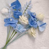 Varilla De Hojas Verdes Para Flores Artificiales De Hierro Con Cinta De Floración Para DIY Rama De Flor Simulada Para Decoración Del Hogar - details 4