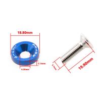 10PCS JDM Modificado Hexágonal Fijaciones De Parachoques Engrosado Tornillos De Placa De Licencia Accesorio De Estilo De Coche Material De Aluminio - details 3