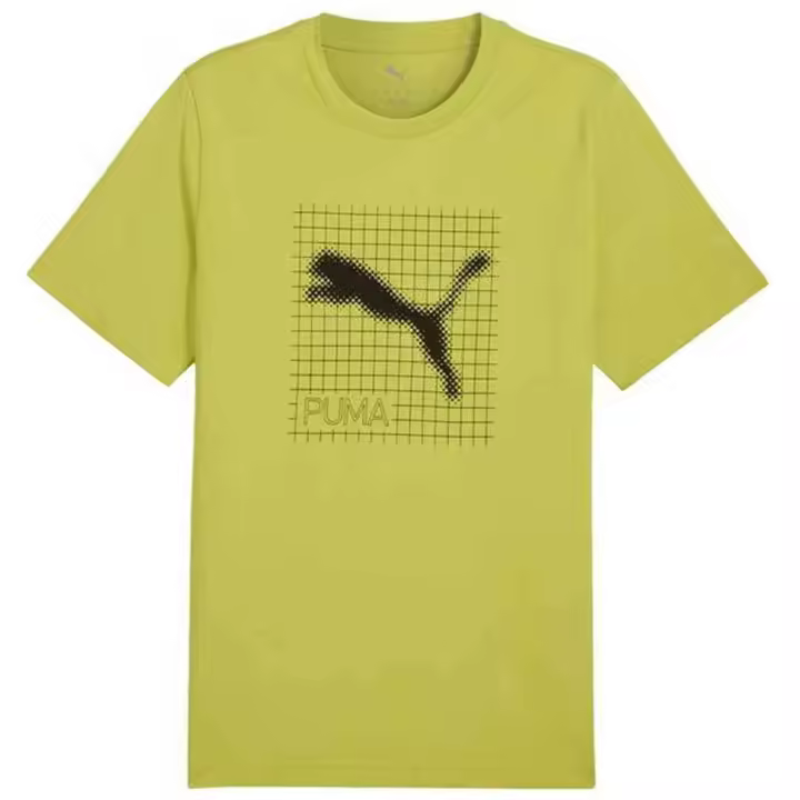 Camiseta de Manga Corta Puma Tech Graphic para hombre en color verde - 1