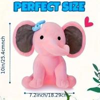 Elegante Muñeco De Peluche Elefante Para Baño De Fetiche De Nacimientos Regalo Perfecto Para Bebés Recién Nacidos Y Graduaciones Material De Poliéster Relleno De Algodón PP - details 6