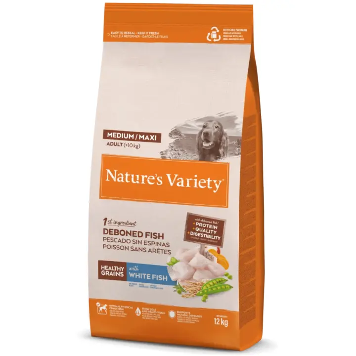 Nature´s Variety Adult Medium/Maxi Healthy Grain Pescado Blanco - 1