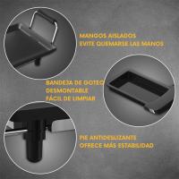 Royal Swiss - Plancha de asar Eléctrica 90x23cm -  Superficie antiadherente a la piedra -  2000w - Termostato ajustable de 5 niveles - details 0