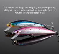 Señuelo De Pesca Noeby 120mm 44g Pesado Para Gran Caída Lanzamiento Lejano Minnow Artificial Duro Para Pesca En Agua Salada Pesca De Mar Bass - details 8