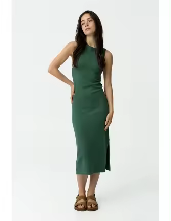 Vestido Tiffosi Halia verde de punto - 1